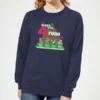 Elf Food Groups Women's Christmas Sweater - Navy