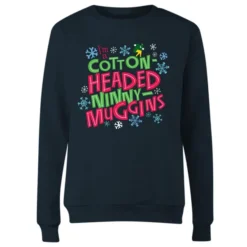 Elf Cotton-Headed Ninny-Muggins Women's Christmas Sweater - Navy 7 Elf Cotton-Headed Ninny-Muggins Women's Christmas Sweater - Navy -JD Looney Shop 11965547 1274627066736505