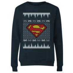 DC COMICS DC Superman Knit Women's Christmas Sweater - Navy 7 DC COMICS DC Superman Knit Women's Christmas Sweater - Navy -JD Looney Shop 11965611 6844627069558728