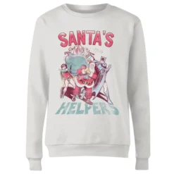 DC COMICS DC Santa's Helpers Women's Christmas Sweater - White 7 DC COMICS DC Santa's Helpers Women's Christmas Sweater - White -JD Looney Shop 11965779 1654627077596466