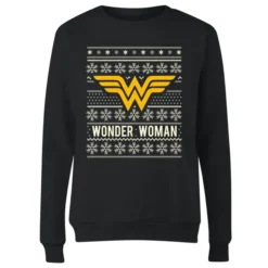 DC COMICS DC Wonder Woman Women's Christmas Sweater - Black 7 DC COMICS DC Wonder Woman Women's Christmas Sweater - Black -JD Looney Shop 11965799 9364627078874700