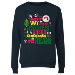 Elf Christmas Cheer Women's Christmas Sweater - Navy 7 Elf Christmas Cheer Women's Christmas Sweater - Navy -JD Looney Shop 11965839 9064627090911558