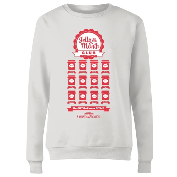 National Lampoon Jelly Of The Month Club Women's Christmas Sweater - White 4 National Lampoon Jelly Of The Month Club Women's Christmas Sweater - White - Image 4