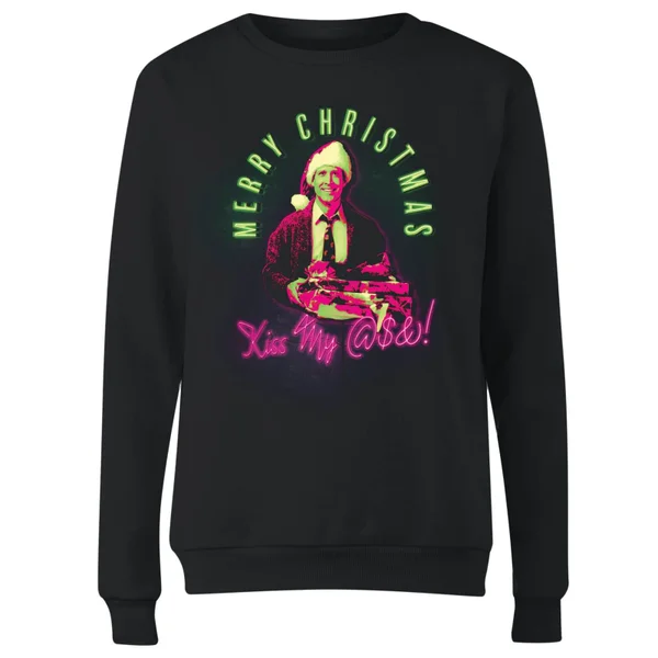 National Lampoon Merry Christmas Clark Griswold Women's Christmas Sweater - Black 4 National Lampoon Merry Christmas Clark Griswold Women's Christmas Sweater - Black - Image 4