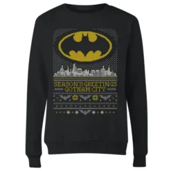 DC COMICS DC Seasons Greetings From Gotham Women's Christmas Sweater - Black 7 DC COMICS DC Seasons Greetings From Gotham Women's Christmas Sweater - Black -JD Looney Shop 11966180 2064627065689895