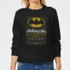 DC COMICS DC Seasons Greetings From Gotham Women's Christmas Sweater - Black