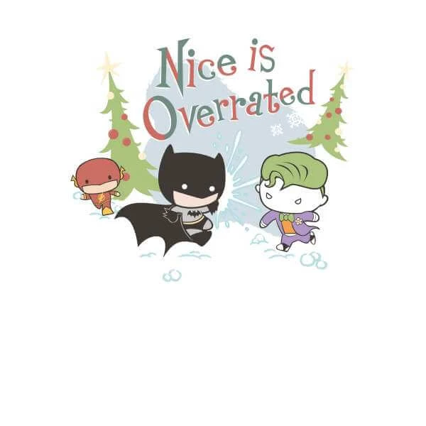 DC COMICS DC Nice Is Overrated Women's Christmas Sweater - White 2 DC COMICS DC Nice Is Overrated Women's Christmas Sweater - White - Image 2