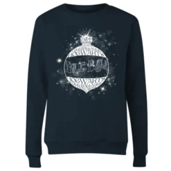 Harry Potter Yule Ball Baubel Women's Christmas Sweater - Navy -JD Looney Shop 11966467 4034627076646015