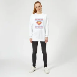 DC COMICS DC Supergirl Knit Women's Christmas Sweater - White 6 DC COMICS DC Supergirl Knit Women's Christmas Sweater - White -JD Looney Shop 11966474 1274627076971791