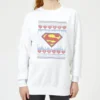 DC COMICS DC Supergirl Knit Women's Christmas Sweater - White