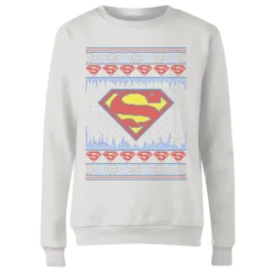 DC COMICS DC Supergirl Knit Women's Christmas Sweater - White 7 DC COMICS DC Supergirl Knit Women's Christmas Sweater - White -JD Looney Shop 11966474 6594627077025242