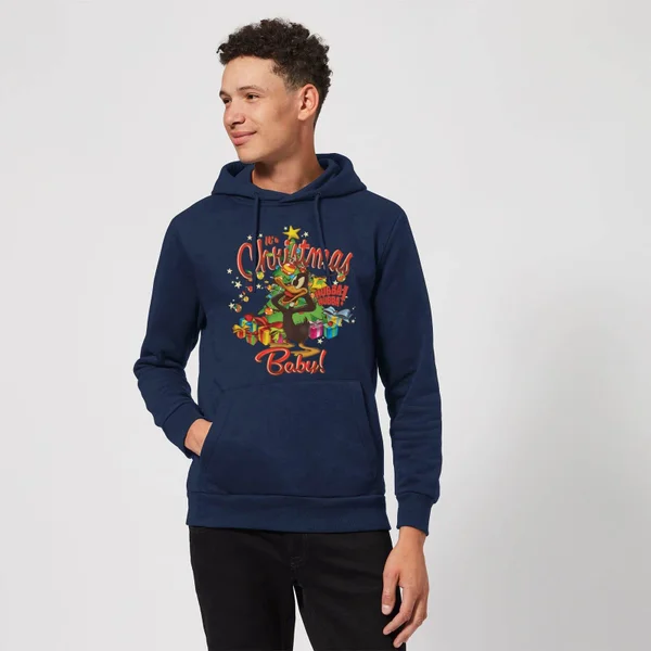 Looney Tunes Its Christmas Baby Christmas Hoodie - Navy 3 Looney Tunes Its Christmas Baby Christmas Hoodie - Navy - Image 3