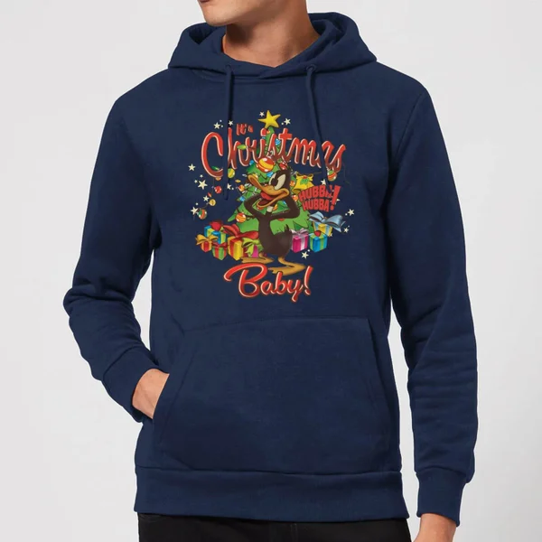 Looney Tunes Its Christmas Baby Christmas Hoodie - Navy 1 Looney Tunes Its Christmas Baby Christmas Hoodie - Navy