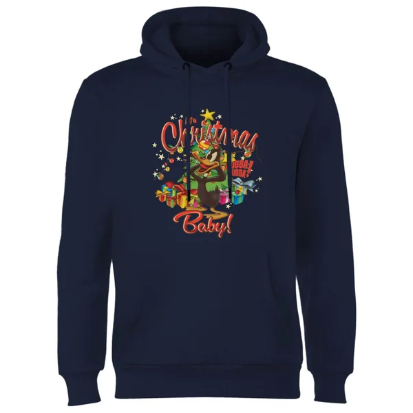 Looney Tunes Its Christmas Baby Christmas Hoodie - Navy 4 Looney Tunes Its Christmas Baby Christmas Hoodie - Navy - Image 4