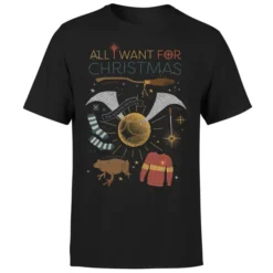 Harry Potter All I Want Men's Christmas T-Shirt - Black 9 Harry Potter All I Want Men's Christmas T-Shirt - Black -JD Looney Shop 11969887 2024627077745545