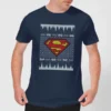 DC COMICS DC Superman Knit Men's Christmas T-Shirt - Navy