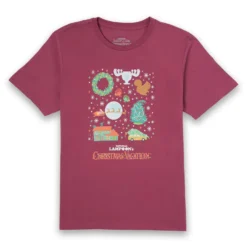 JD Looney Shop 25 National Lampoon Griswold Christmas Starter Pack Men's Christmas T-Shirt - Burgundy