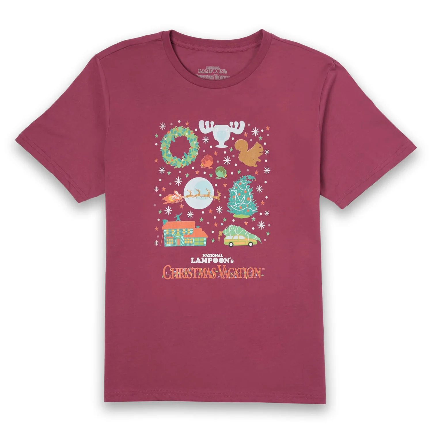 National Lampoon Griswold Christmas Starter Pack Men's Christmas T-Shirt - Burgundy 1 National Lampoon Griswold Christmas Starter Pack Men's Christmas T-Shirt - Burgundy