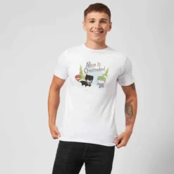 DC COMICS DC Nice Is Overrated Men's Christmas T-Shirt - White -JD Looney Shop 11970025 1644627087490649
