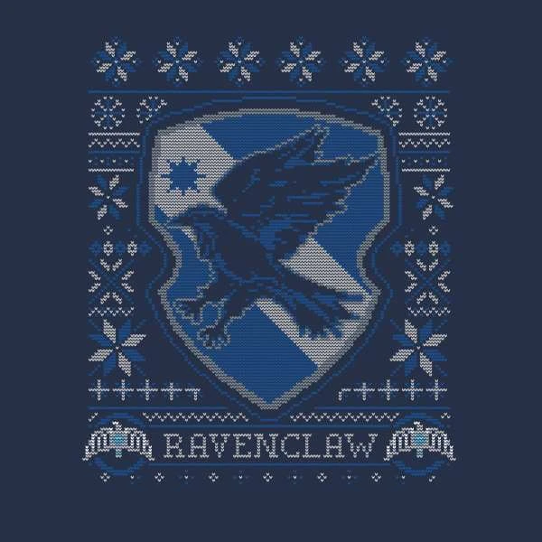 Harry Potter Ravenclaw Crest Men's Christmas T-Shirt - Navy 2 Harry Potter Ravenclaw Crest Men's Christmas T-Shirt - Navy - Image 2
