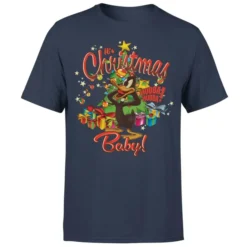 Looney Tunes Its Christmas Baby Men's Christmas T-Shirt - Navy 9 Looney Tunes Its Christmas Baby Men's Christmas T-Shirt - Navy -JD Looney Shop 11970187 1034627068551304