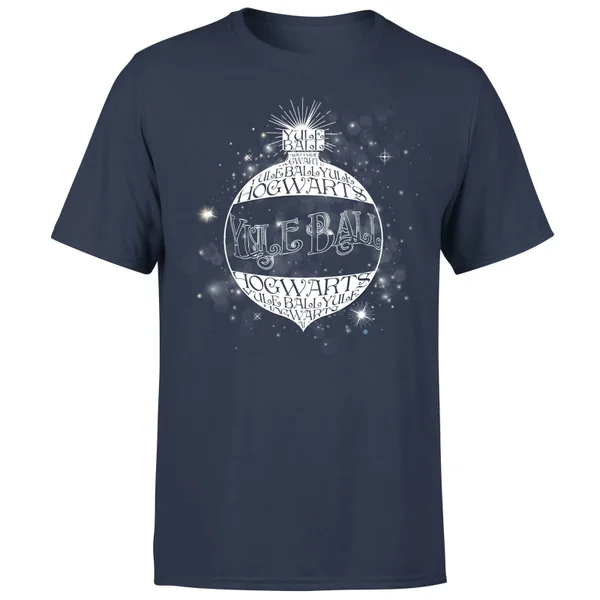 Harry Potter Yule Ball Baubel Men's Christmas T-Shirt - Navy 5 Harry Potter Yule Ball Baubel Men's Christmas T-Shirt - Navy - Image 5