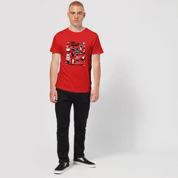 Elf Men's Christmas T-Shirt - Red 3 Elf Men's Christmas T-Shirt - Red - Image 3