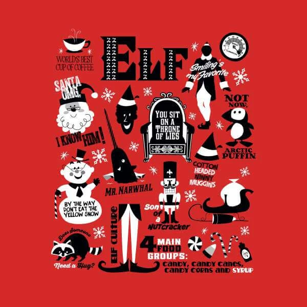 Elf Men's Christmas T-Shirt - Red 2 Elf Men's Christmas T-Shirt - Red - Image 2