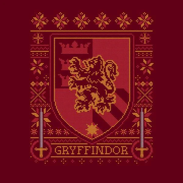 Harry Potter Gryffindor Crest Men's Christmas T-Shirt - Burgundy 2 Harry Potter Gryffindor Crest Men's Christmas T-Shirt - Burgundy - Image 2