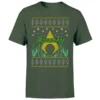 DC COMICS DC Aquaman Knit Men's Christmas T-Shirt - Forest Green