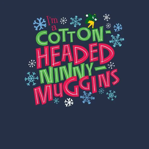 Elf Cotton-Headed Ninny-Muggins Men's Christmas T-Shirt - Navy 2 Elf Cotton-Headed Ninny-Muggins Men's Christmas T-Shirt - Navy - Image 2