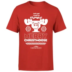 National Lampoon Merry Christmoose Men's Christmas T-Shirt - Red -JD Looney Shop 11970304 1034627065873261