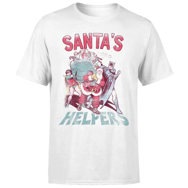 DC COMICS DC Santa's Helpers Men's Christmas T-Shirt - White 5 DC COMICS DC Santa's Helpers Men's Christmas T-Shirt - White - Image 5