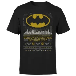 DC COMICS DC Seasons Greetings From Gotham Men's Christmas T-Shirt - Black 9 DC COMICS DC Seasons Greetings From Gotham Men's Christmas T-Shirt - Black -JD Looney Shop 11970340 9184627067416683