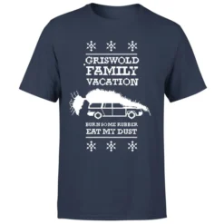 National Lampoon Griswold Vacation Ugly Knit Men's Christmas T-Shirt - Navy -JD Looney Shop 11970373 1604627071482487