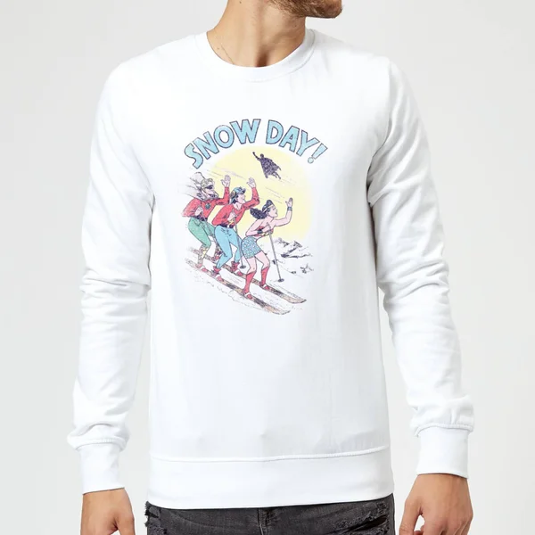 DC COMICS DC Snow Day! Christmas Sweater - White 3 DC COMICS DC Snow Day! Christmas Sweater - White - Image 3
