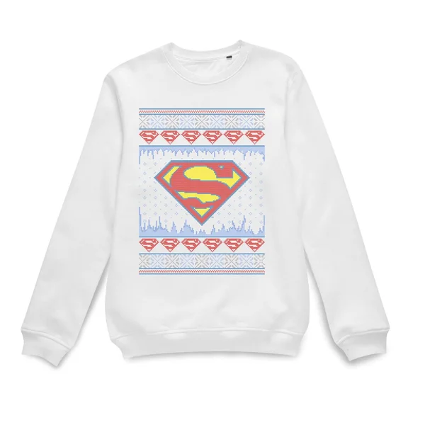 DC COMICS DC Supergirl Knit Christmas Sweater - White 2 DC COMICS DC Supergirl Knit Christmas Sweater - White - Image 2
