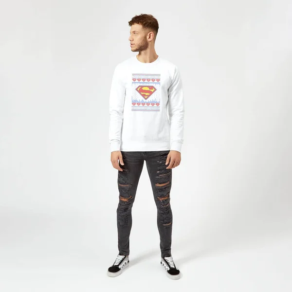 DC COMICS DC Supergirl Knit Christmas Sweater - White 4 DC COMICS DC Supergirl Knit Christmas Sweater - White - Image 4