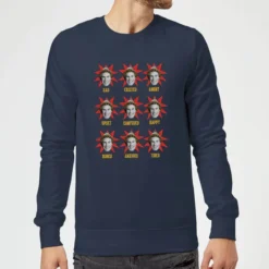 Elf Faces Christmas Sweater - Navy 6 Elf Faces Christmas Sweater - Navy -JD Looney Shop 11970415 2135093125727883