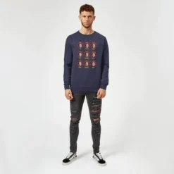 Elf Faces Christmas Sweater - Navy 7 Elf Faces Christmas Sweater - Navy -JD Looney Shop 11970415 9655093125754970