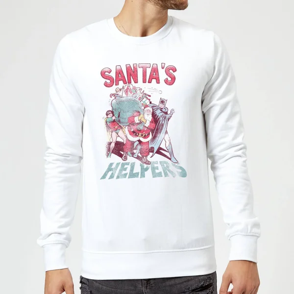 DC COMICS DC Santa's Helpers Christmas Sweater - White 3 DC COMICS DC Santa's Helpers Christmas Sweater - White - Image 3