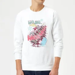 DC COMICS DC Ho Ho Whoaaaaaaa Christmas Sweater - White