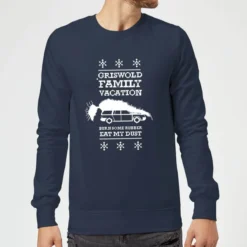 National Lampoon Griswold Vacation Ugly Knit Christmas Sweater - Navy -JD Looney Shop 11970481 1945093126179533