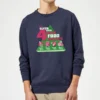 Elf Food Groups Christmas Sweater - Navy
