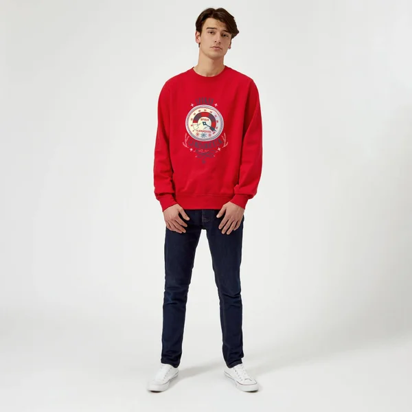 Elf Clausometer Christmas Sweater - Red 3 Elf Clausometer Christmas Sweater - Red - Image 3