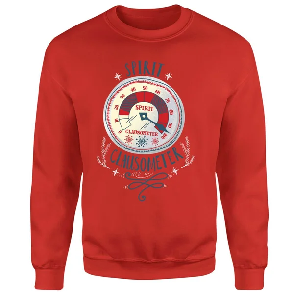 Elf Clausometer Christmas Sweater - Red 4 Elf Clausometer Christmas Sweater - Red - Image 4