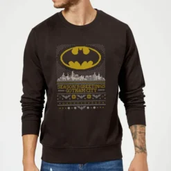 DC COMICS DC Seasons Greetings From Gotham Christmas Sweater - Black 6 DC COMICS DC Seasons Greetings From Gotham Christmas Sweater - Black -JD Looney Shop 11970703 1335093129668944