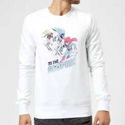 DC COMICS DC To The Slopes! Christmas Sweater - White -JD Looney Shop 11970736 9395093129745876