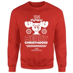 National Lampoon Merry Christmoose Christmas Sweater - Red -JD Looney Shop 11970871 1624627062667938
