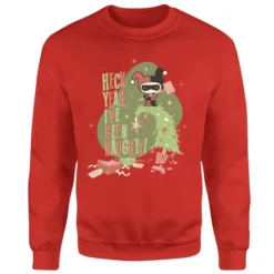 DC COMICS DC Heck Yeah I've Been Naughty! Christmas Sweater - Red -JD Looney Shop 11970904 1864627064081193